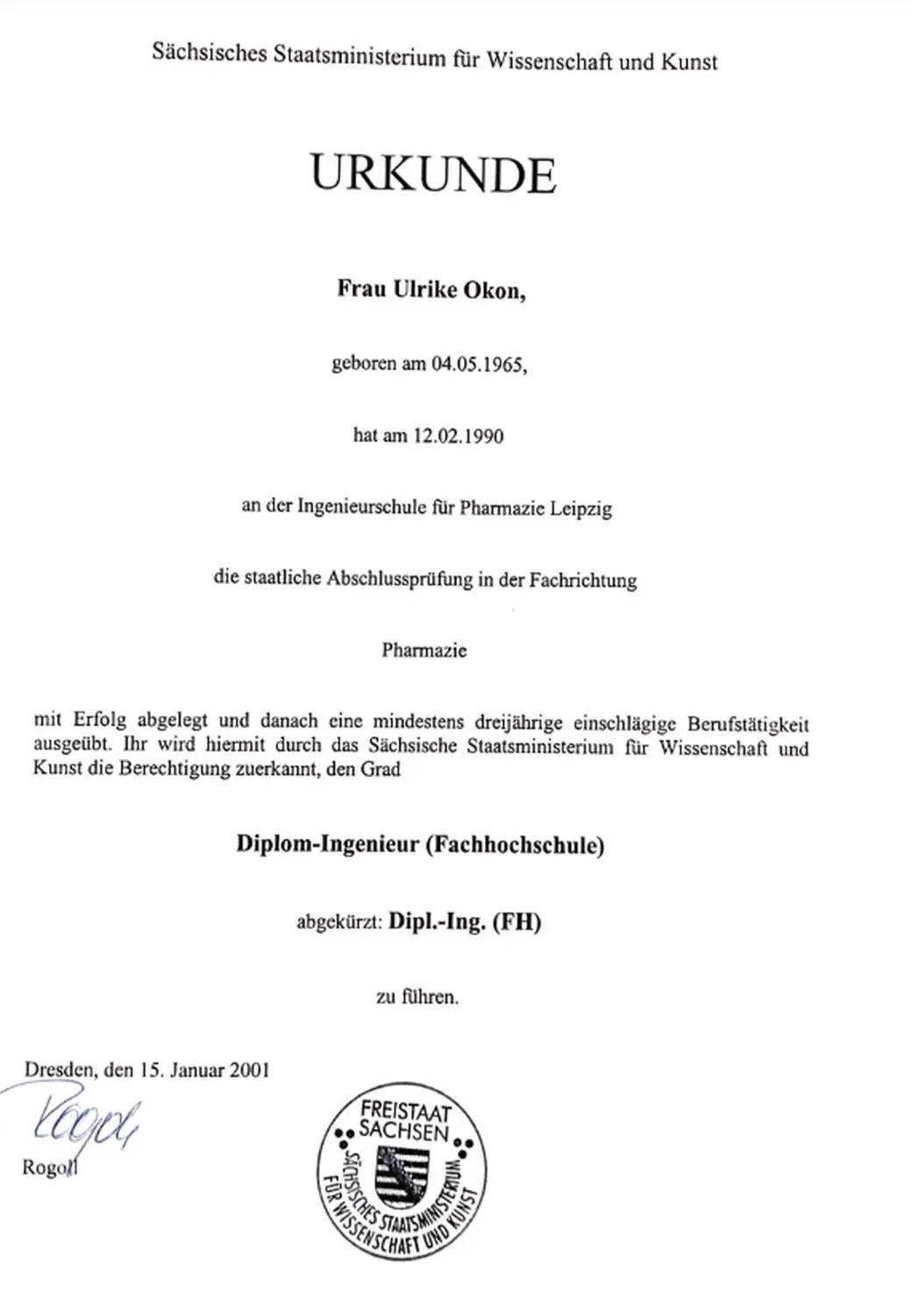 Zertifikate von Naturheilpraxis und Apothekenvertretung
